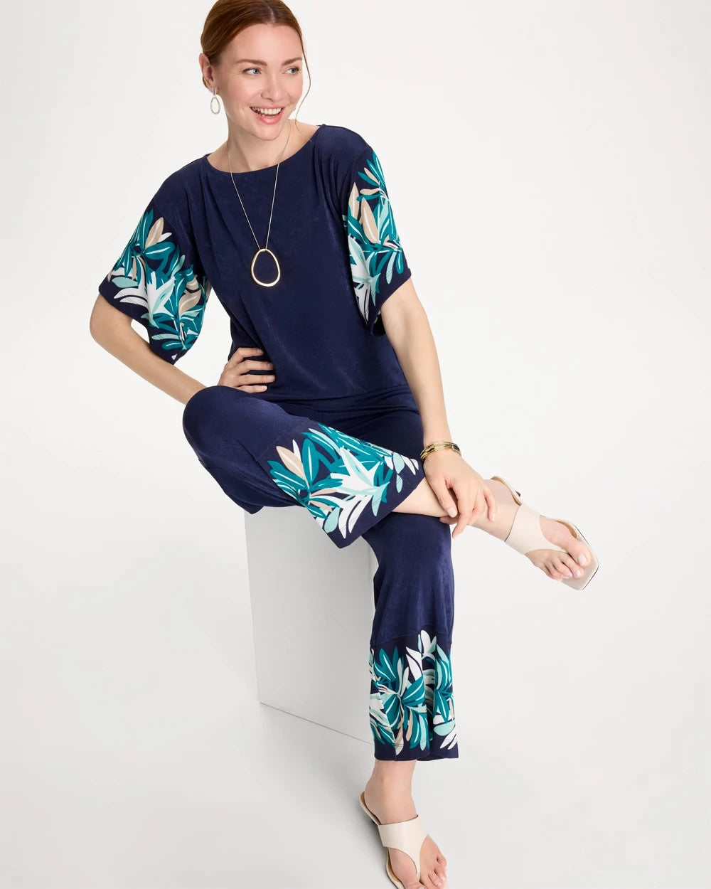 Chico's Deals | Travelers™ Palm Border Crop Pant
