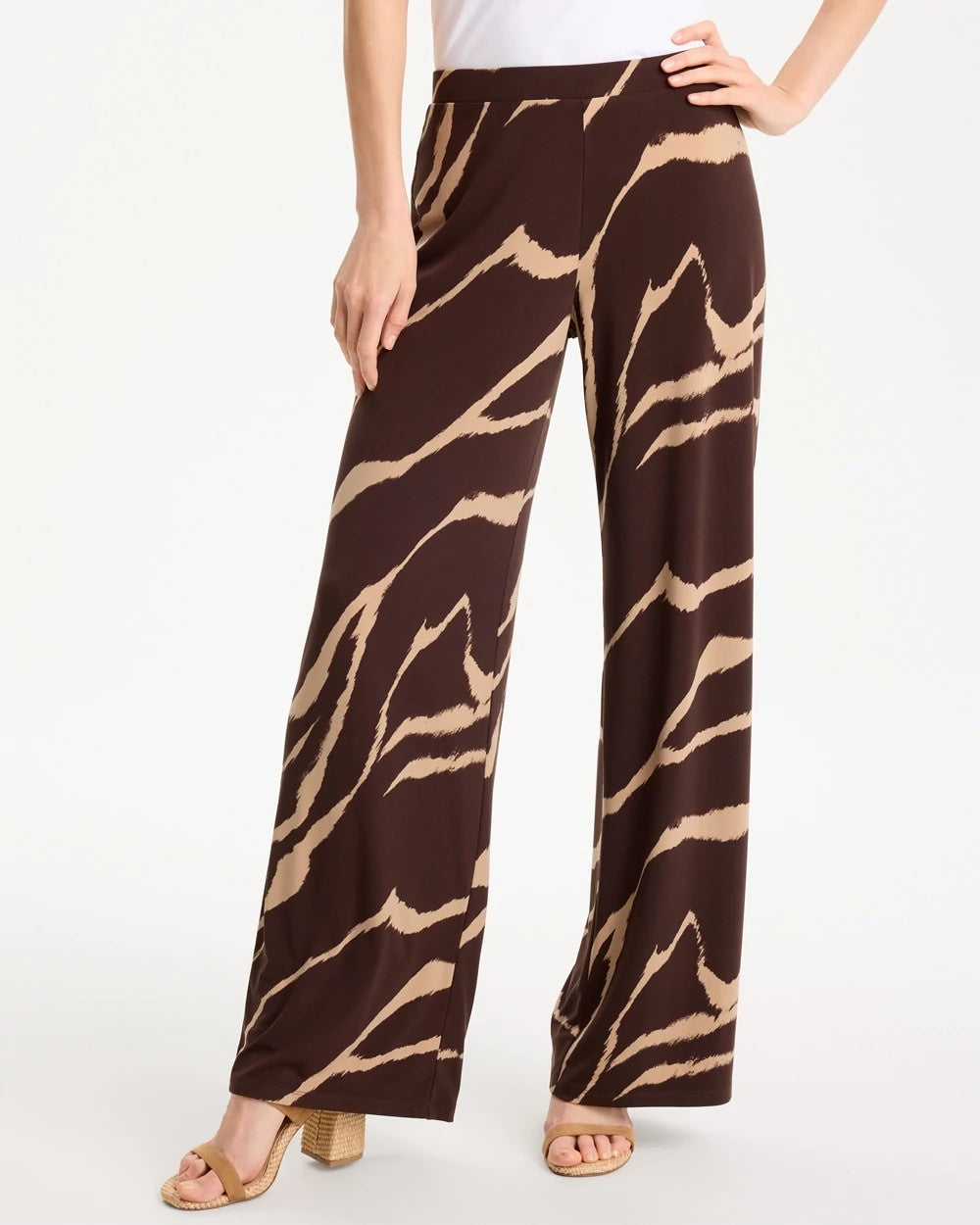 Chico's Premium | Travelers™ Zebra Knit Wide-Leg Pants