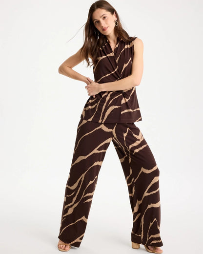 Chico's Premium | Travelers™ Zebra Knit Wide-Leg Pants