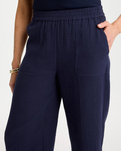 Chico's Top Pick | Cotton Gauze Tapered Crop Pant