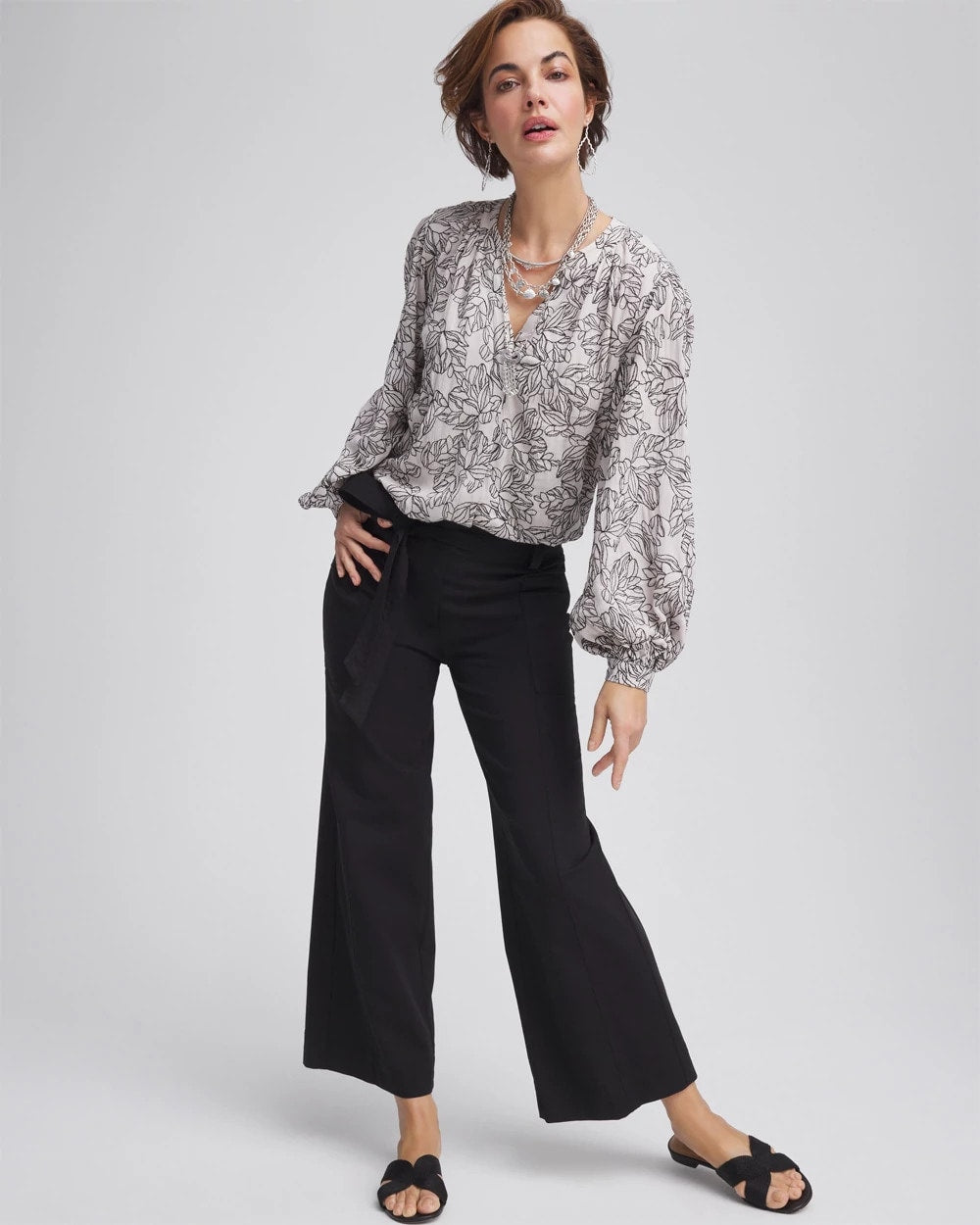 Chico's New | Belted Twill Utility Cropped Pants
