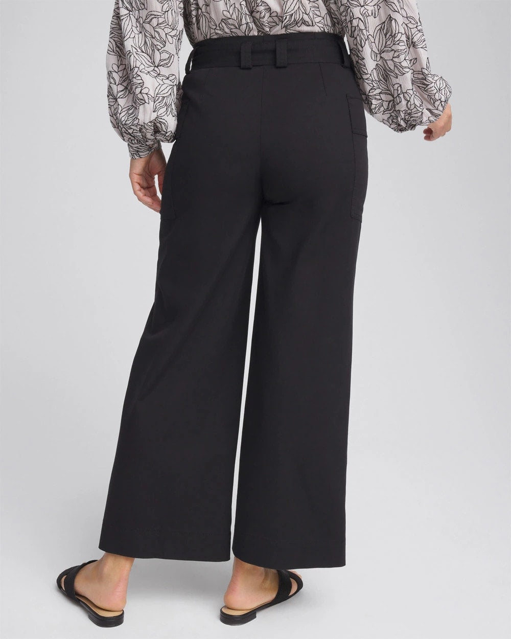Chico's New | Belted Twill Utility Cropped Pants
