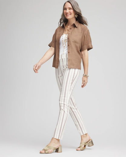 Chico's Special Offer | Petite Brigitte™ Striped Ankle Pants