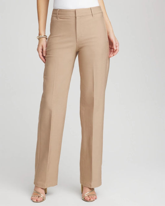 Chico's Quality | Petite Cotton Straight-Leg Trousers