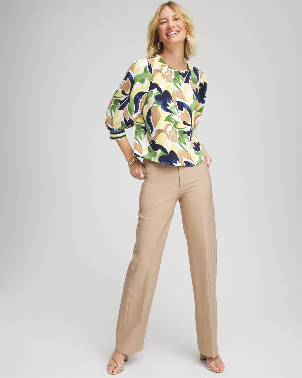 Chico's Quality | Petite Cotton Straight-Leg Trousers