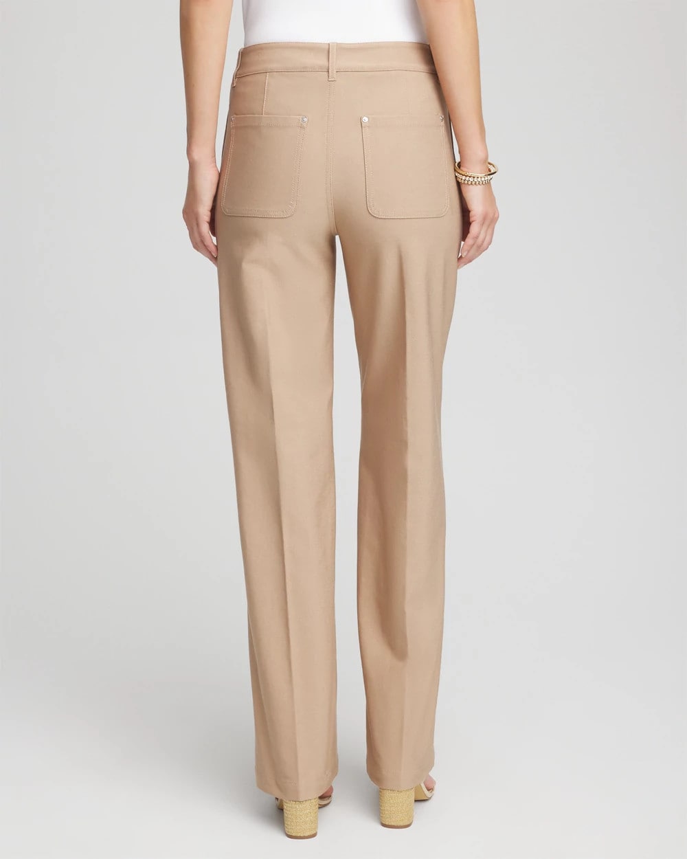 Chico's Quality | Petite Cotton Straight-Leg Trousers