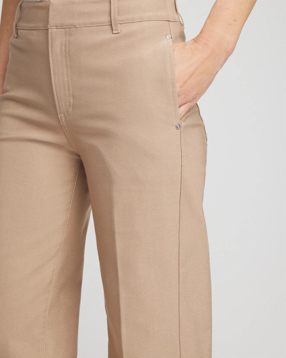 Chico's Quality | Petite Cotton Straight-Leg Trousers
