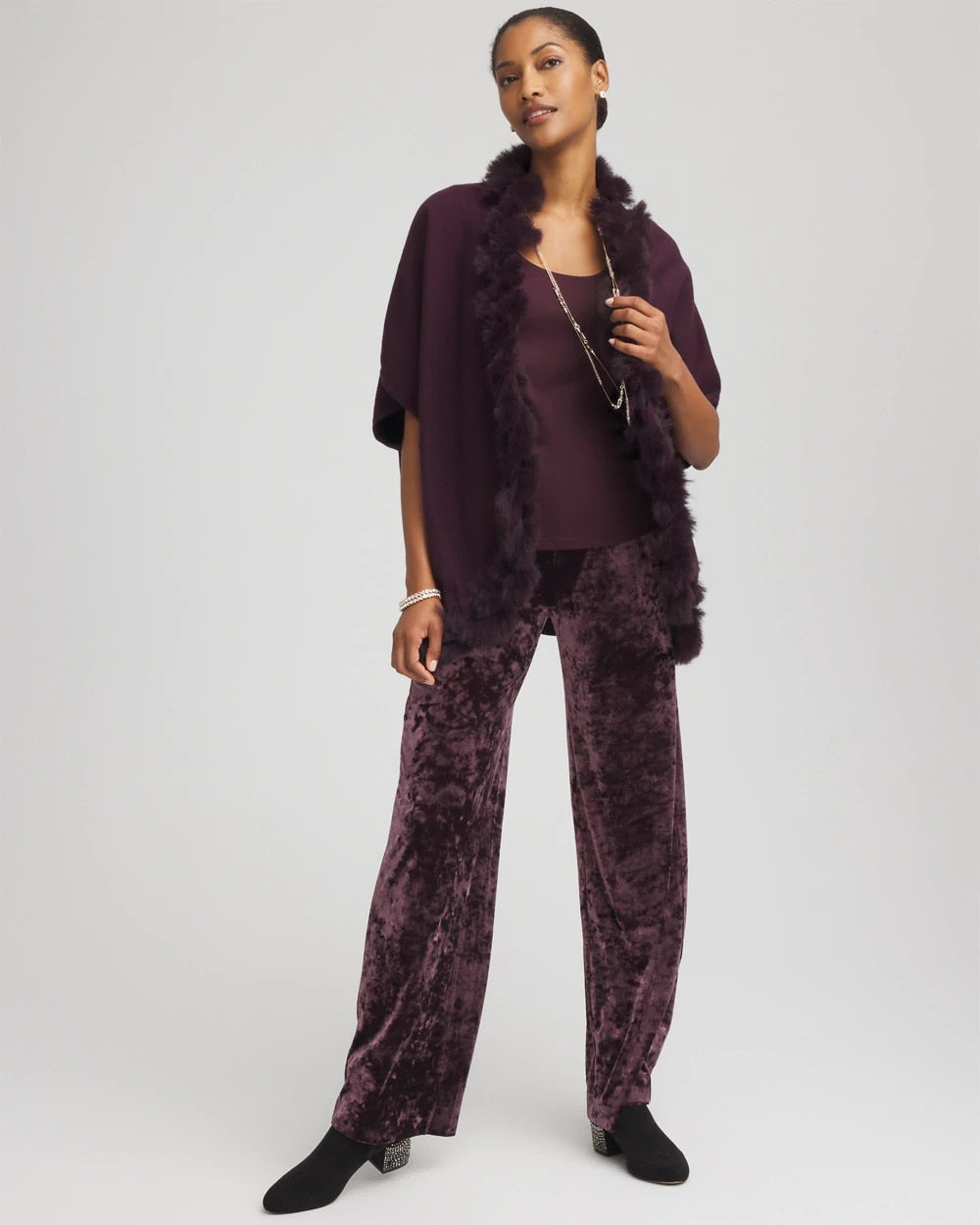 Chico's Deals | Crushed Velvet Wide-Leg Pants