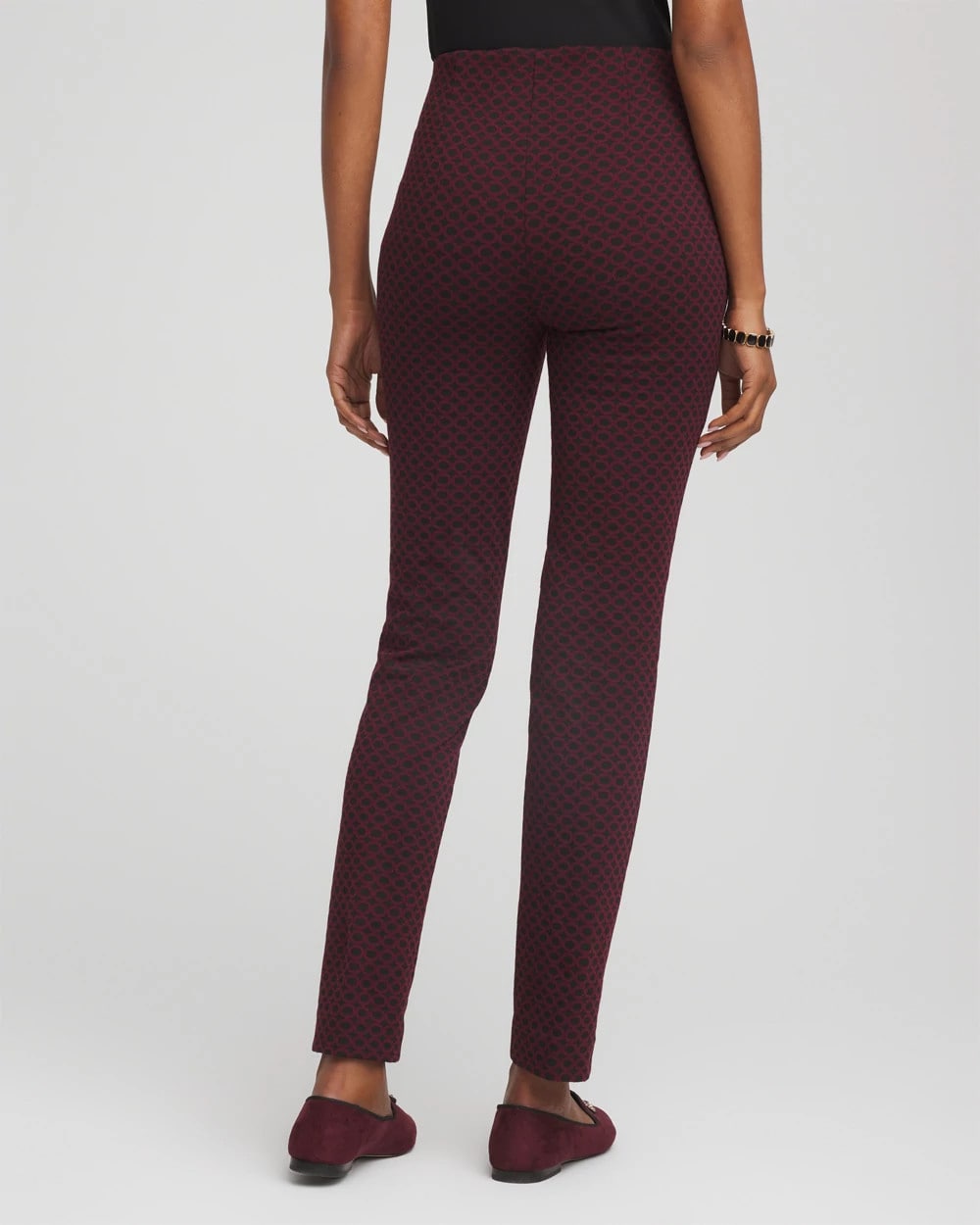 Chico's Quality | Circle Jacquard Juliet Slim Ankle Pants