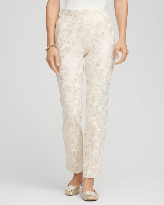 Chico's Latest | Juliet Golden Foiled Slim Ankle Pants