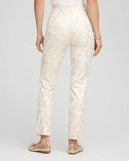 Chico's Latest | Juliet Golden Foiled Slim Ankle Pants
