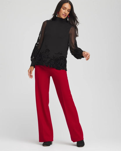 Chico's Trending | Emme Wide-Leg Trouser Ponte Pants