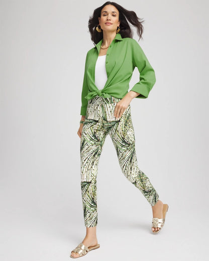 Chico's Customer Favorite | Brigitte™ Slim Ankle Palm-Print Pants