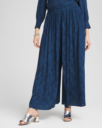 Chico's Hot Sale | Jacquard Culotte Wide-Leg Pants
