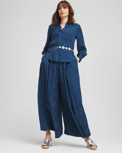 Chico's Hot Sale | Jacquard Culotte Wide-Leg Pants