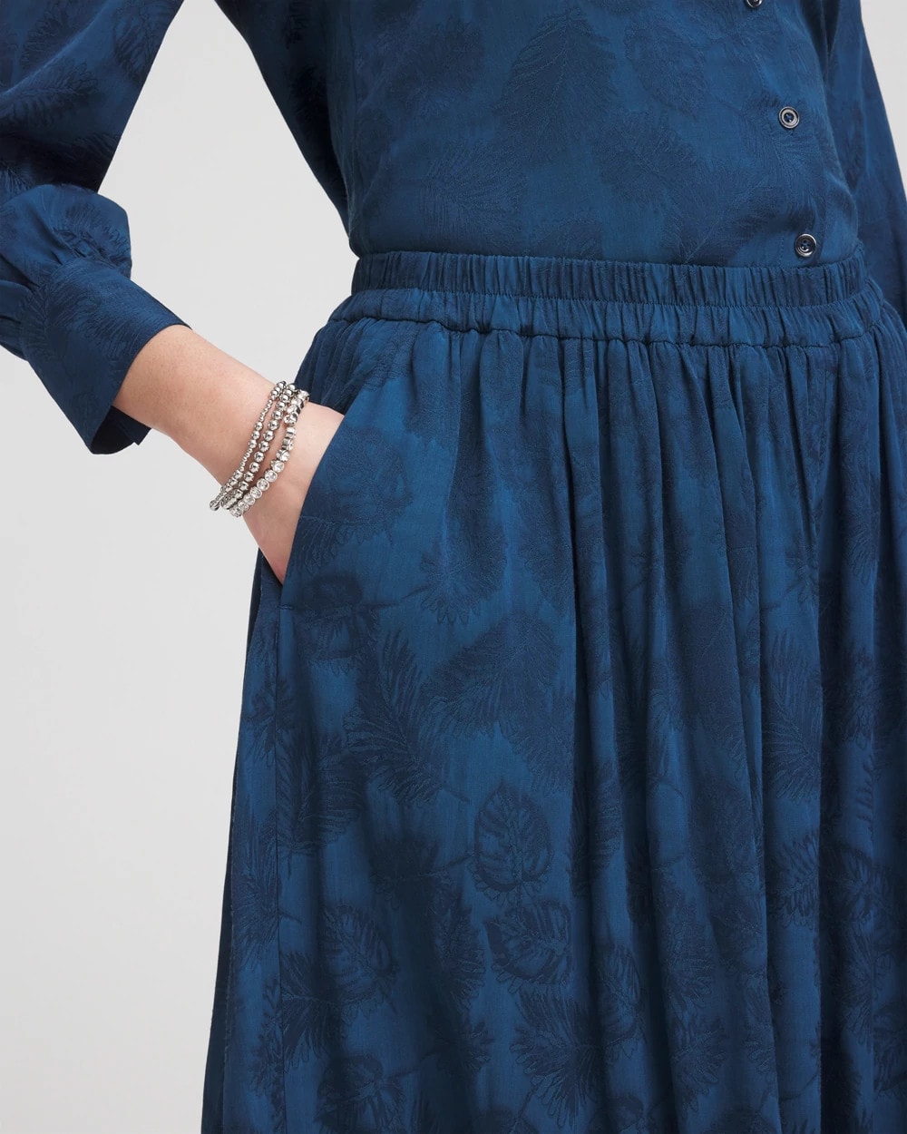 Chico's Hot Sale | Jacquard Culotte Wide-Leg Pants
