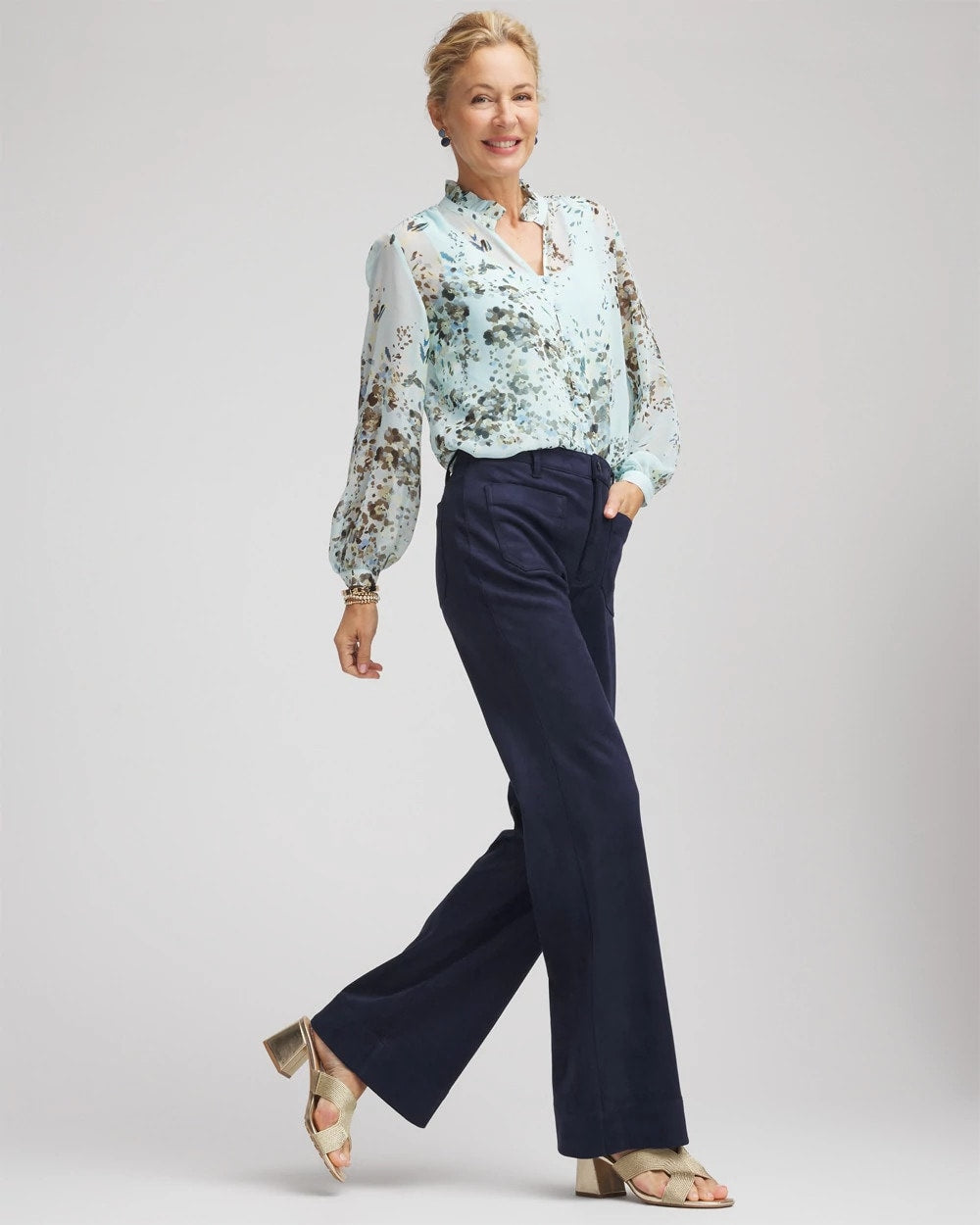 Chico's Sale | Faux Suede Bootcut Ankle Pants