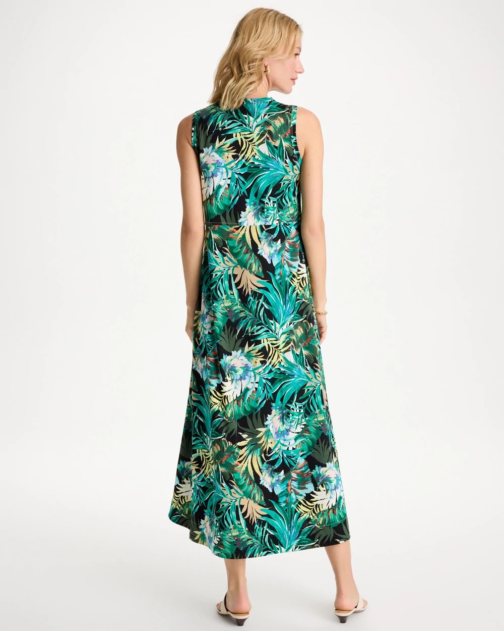 Chico's Popular | Palm Printed Knit Maxi Dress