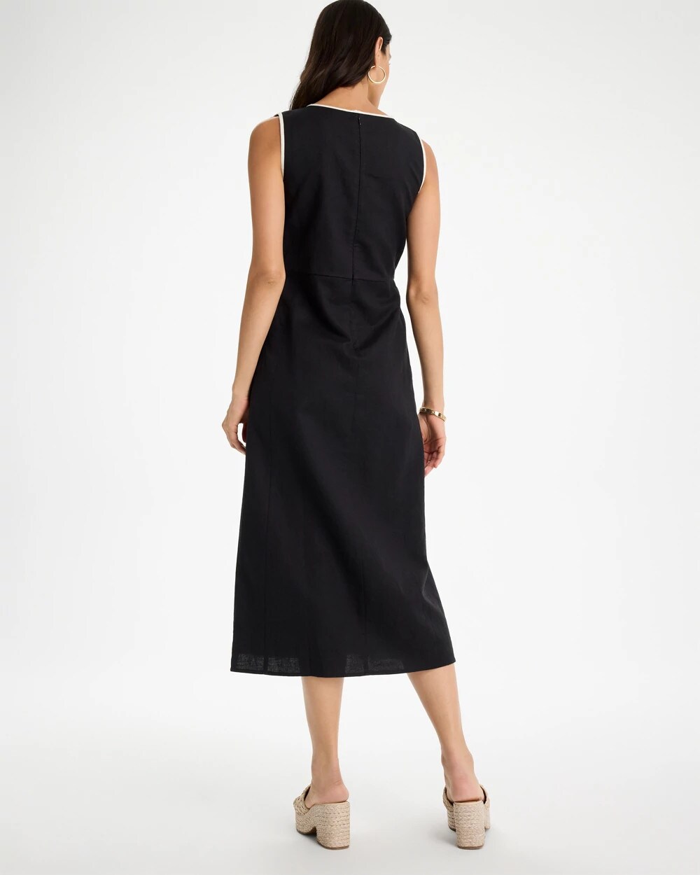 Chico's Quality | Sleeveless Surplice Linen Dress