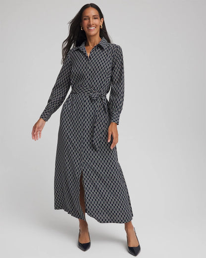 Chico's Signature | Chain Print Maxi Shirtdress