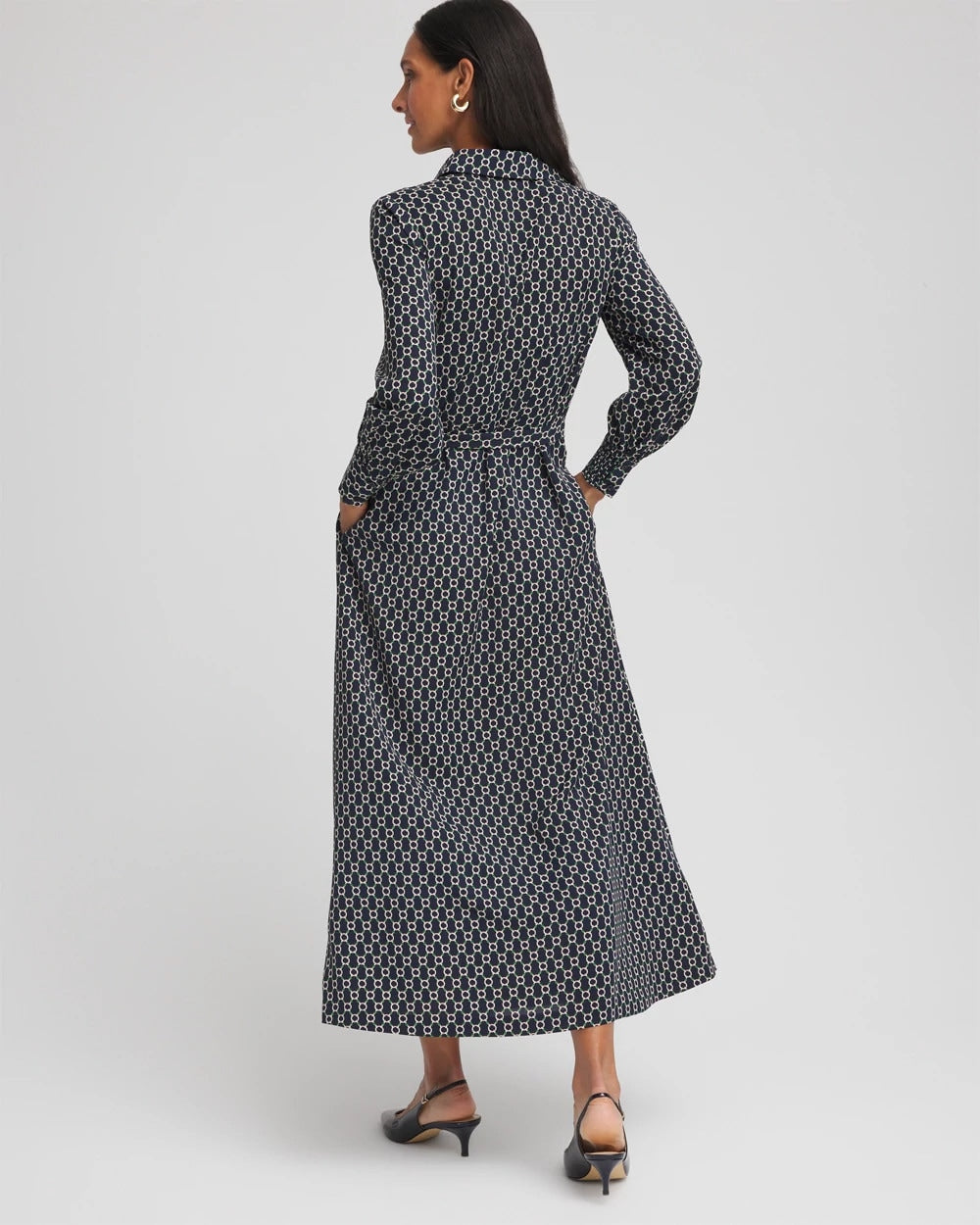 Chico's Signature | Chain Print Maxi Shirtdress