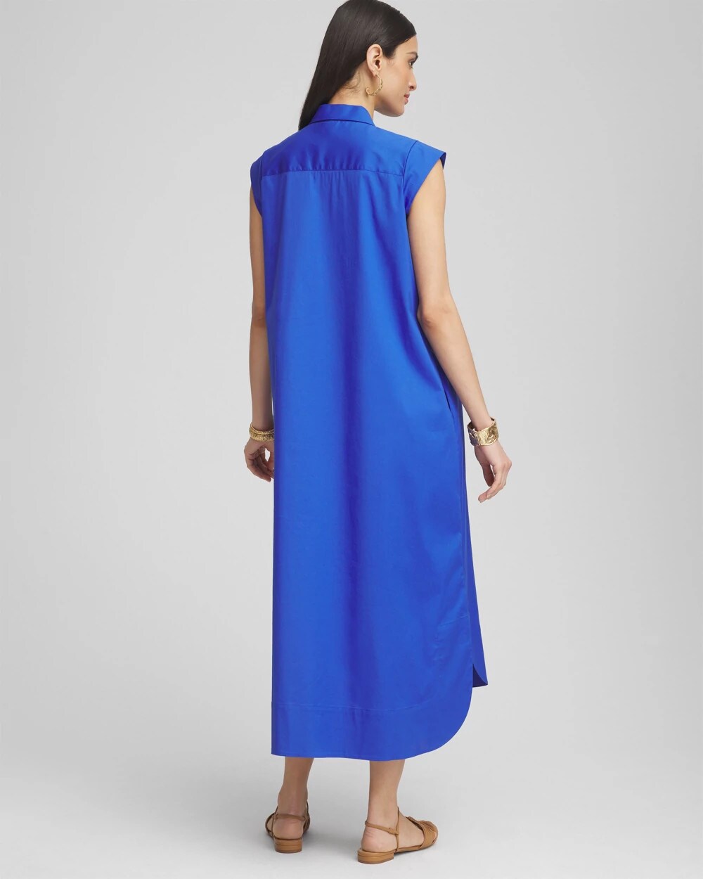 Chico's Featured | Petite Popover Poplin Maxi Dress