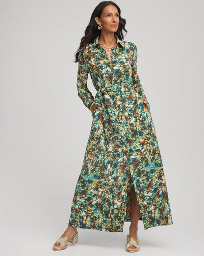 Chico's Customer Favorite | Printed Long-Sleeved Shirtdress
