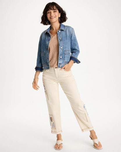 Chico's Top Pick | Patchwork Relaxed Boyfriend Jean