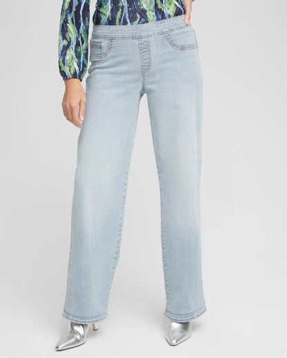 Chico's Best Seller | Petite Pull-On Wide-Leg Jeans