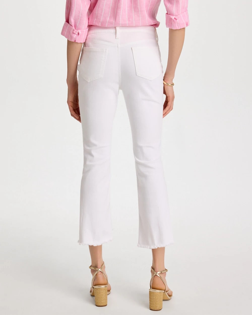 Chico's Hot Sale | Petite No Stain Girlfriend Fray Hem Kick Flare Jeans