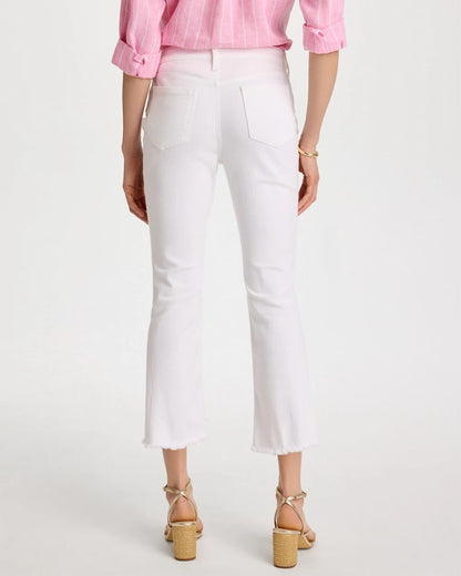 Chico's Hot Sale | Petite No Stain Girlfriend Fray Hem Kick Flare Jeans