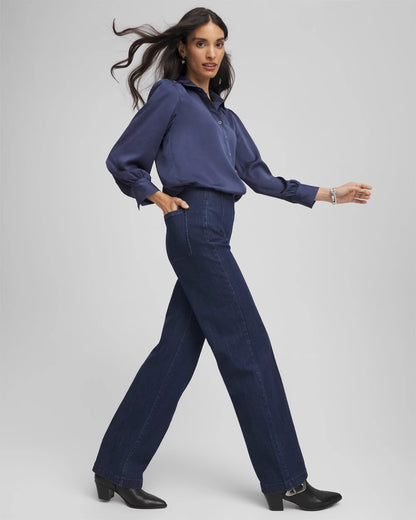 Chico's Hot Sale | Pull-On Wide-Leg Trouser Jeans