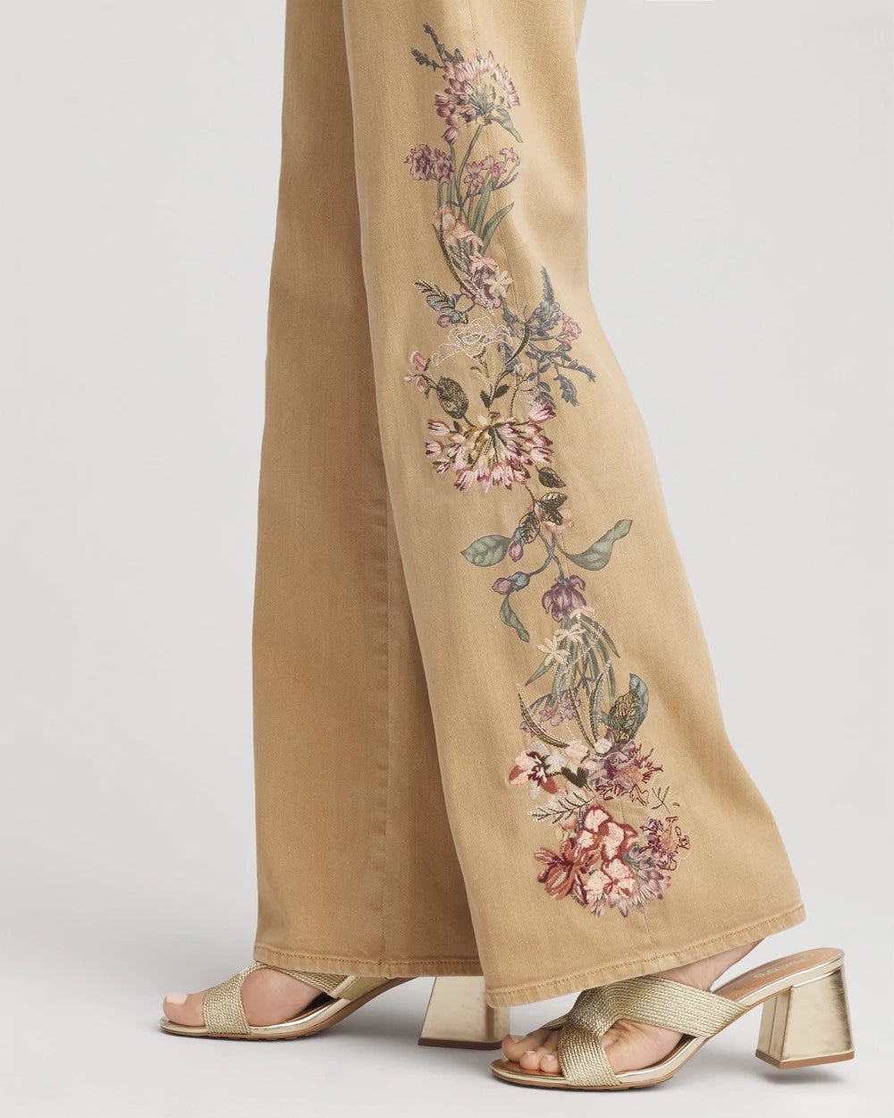 Chico's Quality | Embroidered High-Rise Wide-Leg Jeans