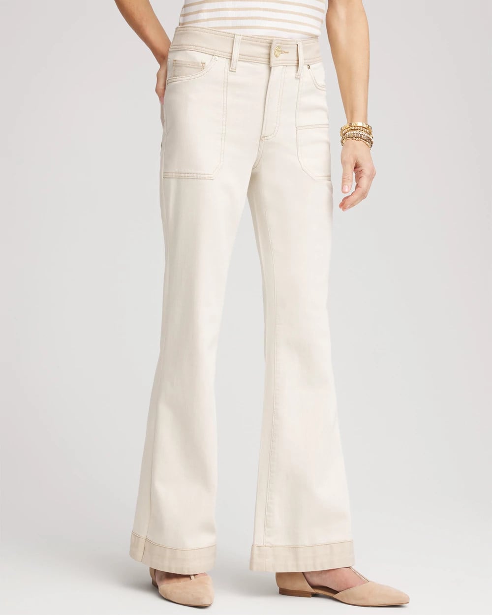Chico's Deals | Colorblock Wide Flare Jeans