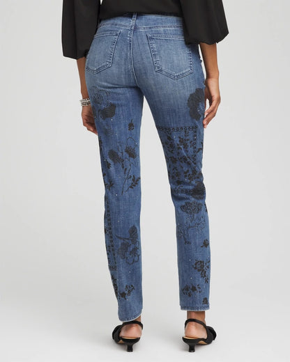 Chico's Best Seller | Mixed-Media Girlfriend Slim Ankle Jeans