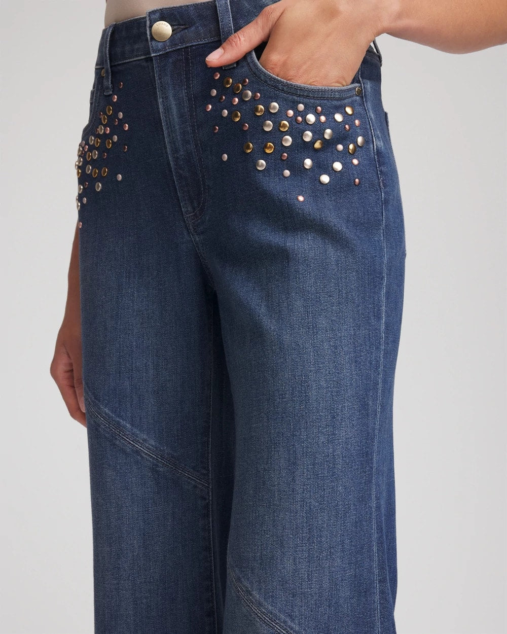 Chico's Featured | Embellished Frayed Flared-Leg Jeans