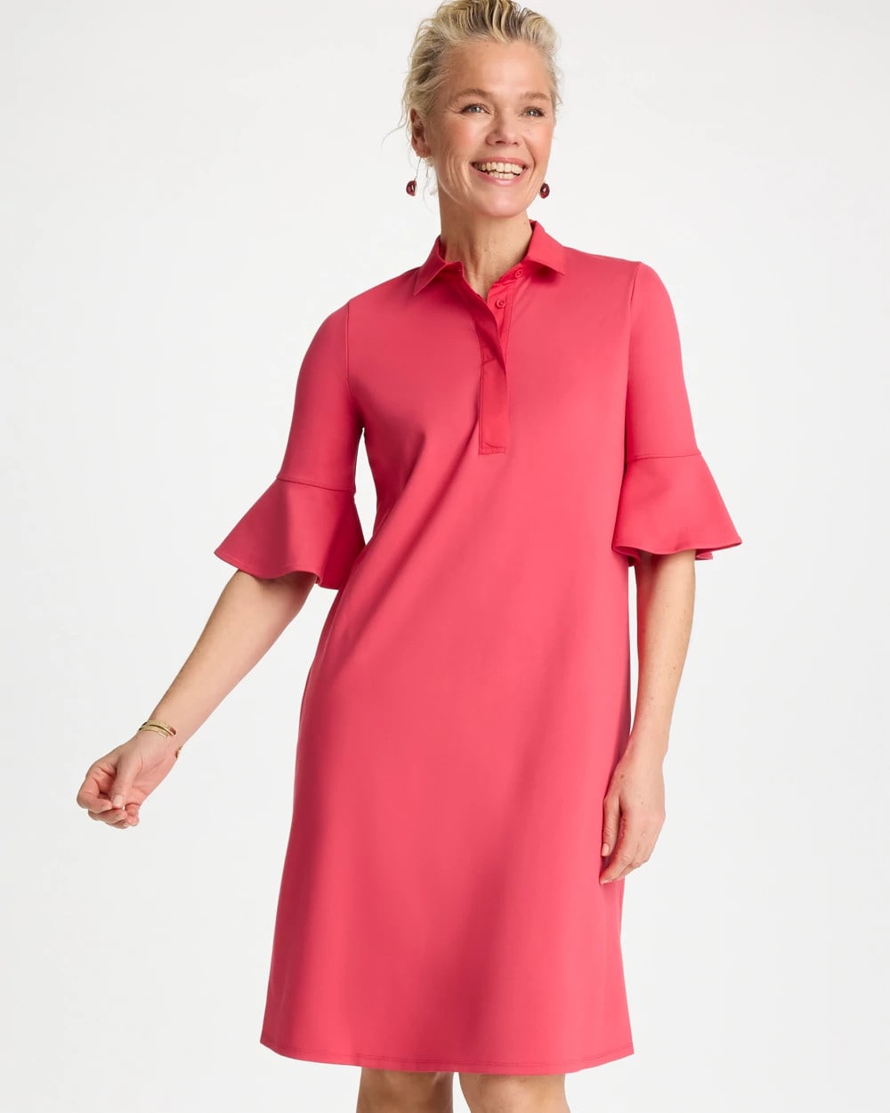 Chico's Smart Buy | Knit Flounce Sleeve Dress