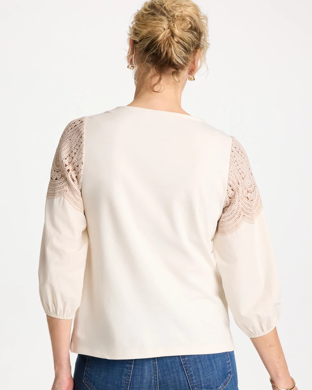 Chico's Special Offer | Lace Crochet Sleeve Tee