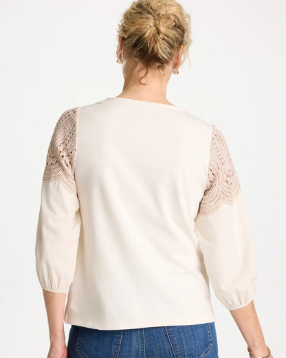 Chico's Special Offer | Lace Crochet Sleeve Tee