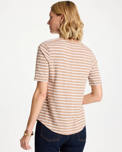 Chico's Top Pick | Striped Cotton Slub V-Neck Tee