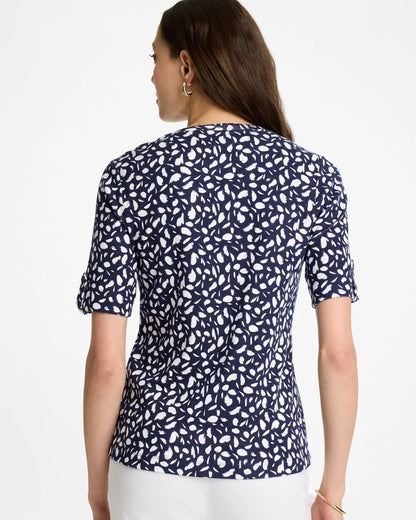 Chico's Essential | Printed Pima V-Neck Tee