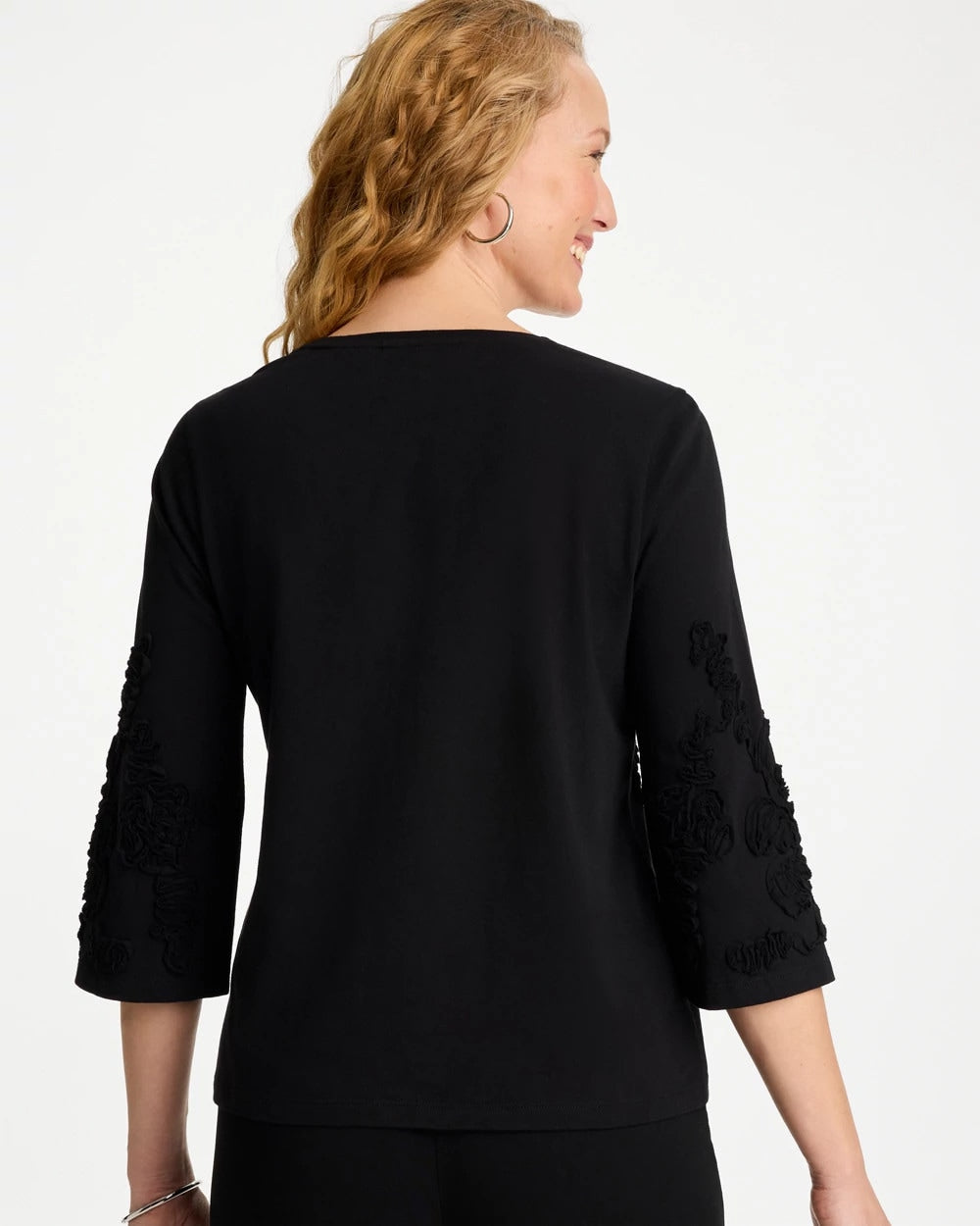 Chico's Great Value | Soutache Elbow Sleeve Tee
