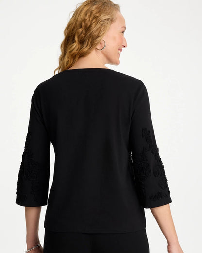 Chico's Great Value | Soutache Elbow Sleeve Tee