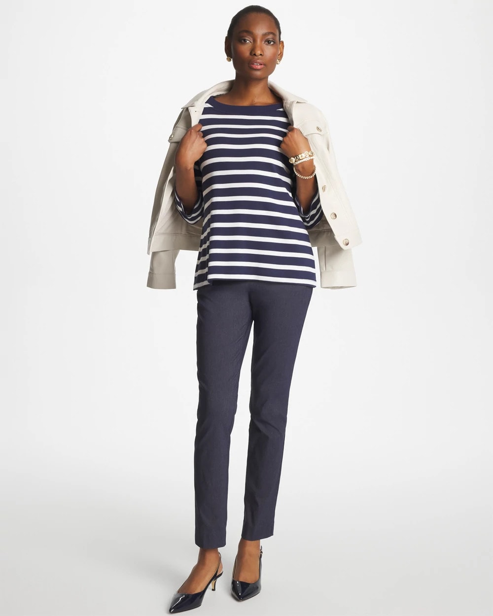 Chico's Sale | Pima 3/4 Sleeve Tee