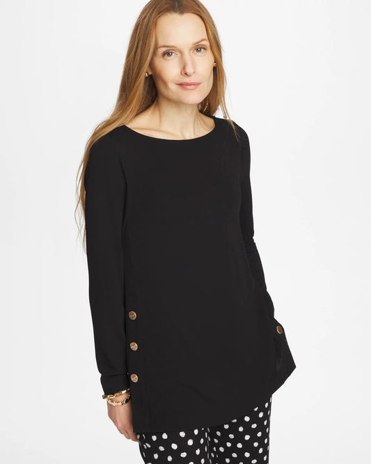 Chico's Latest | Matte Jersey Button Tunic
