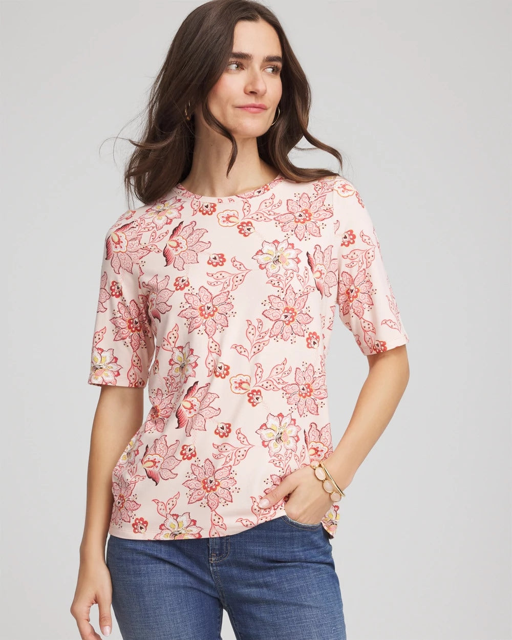 Chico's Quality | Elbow Sleeve Tee