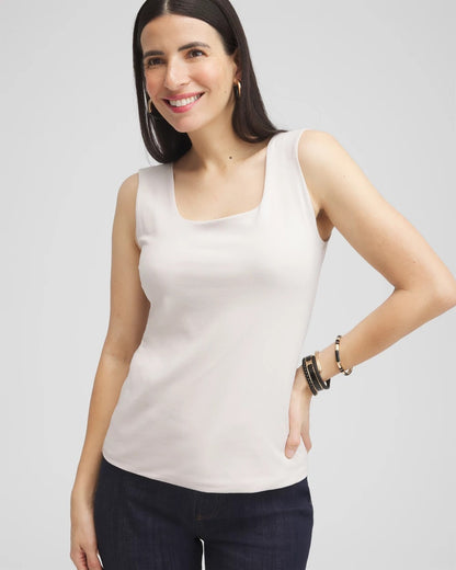 Chico's Signature | Contour Cotton™ Square Neck Tank