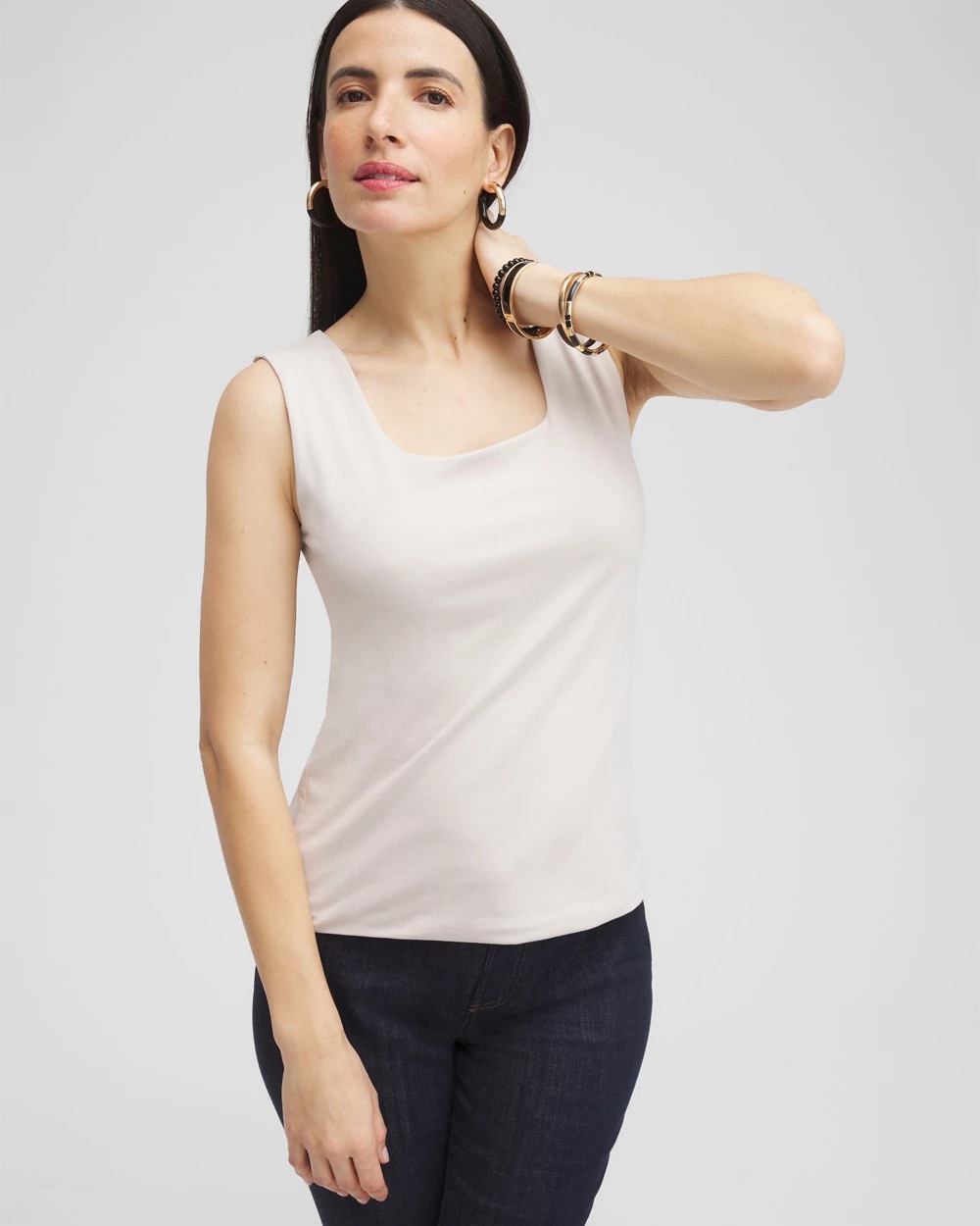 Chico's Signature | Contour Cotton™ Square Neck Tank