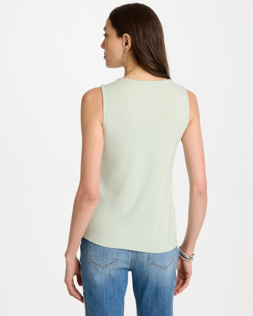 Chico's Premium | Mermaid Sequin Mesh Crochet Tank