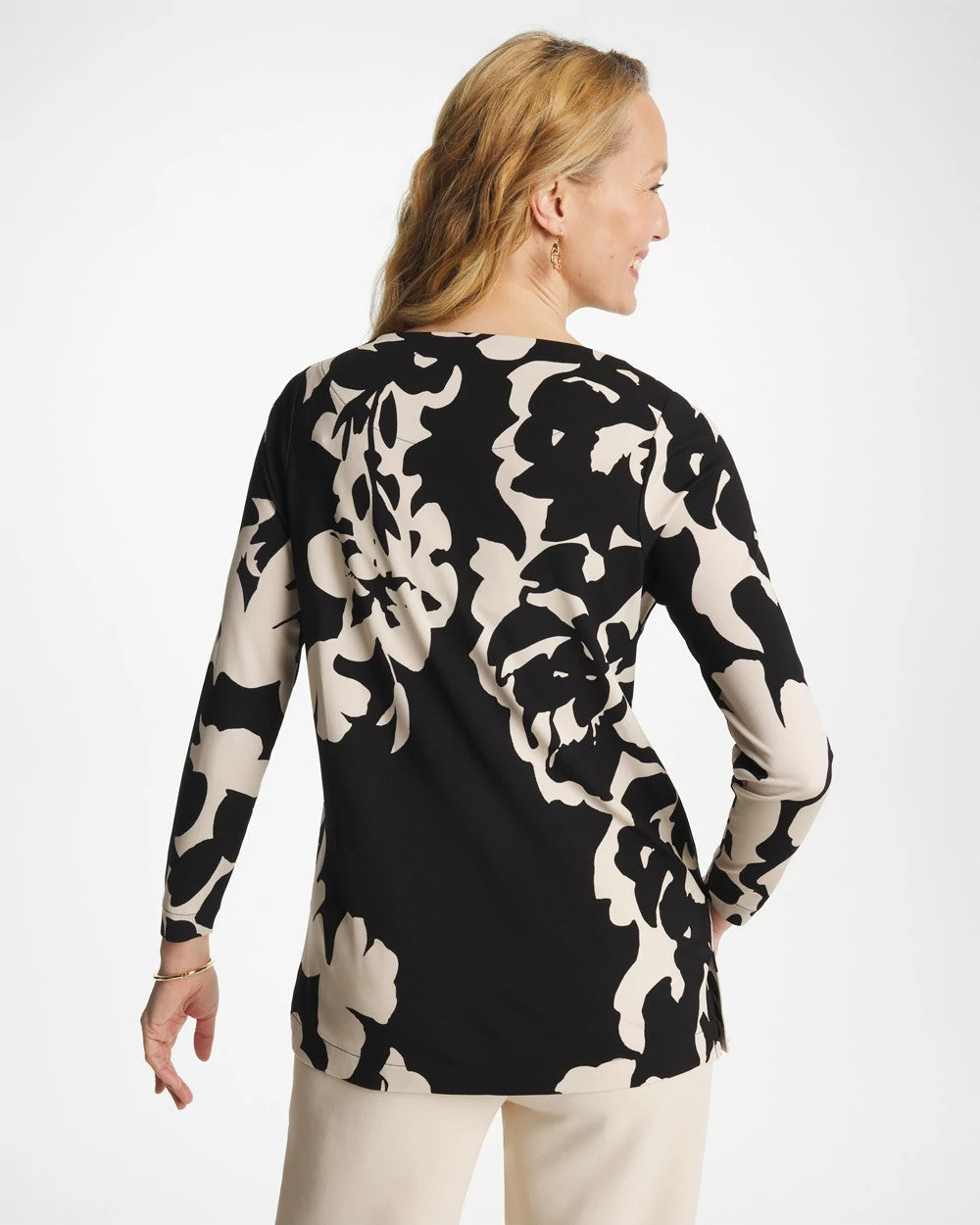 Chico's Discount | Blossom Matte Jersey Button Tunic